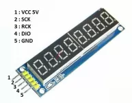 Module Led 7 74HC595 Led Anot